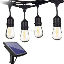 IP65 15Bulbs Warm LED Filament Bulb With USB Rechargeable Holiday Decoration Solar String Light